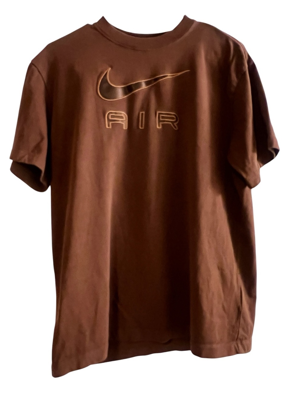 Nike Air Short Sleeve Tee in Brown with Logo